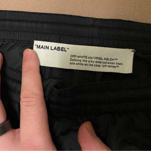Off-White main label windbreaker track pants with zipper pockets and hem, Sz. M - Picture 3 of 14